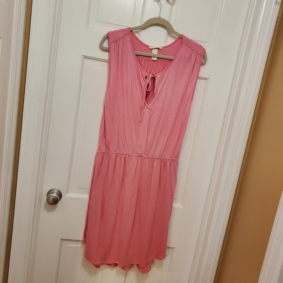 H&M Pink Knit Sleeveless Summer Dress Size Medium - Picture 9 of 10